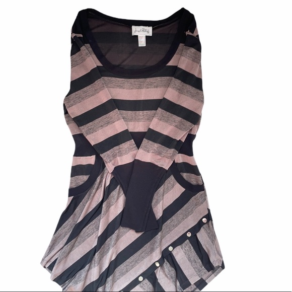 Joseph Ribkoff Brown & Black Striped Dress Size 14 - Picture 4 of 8